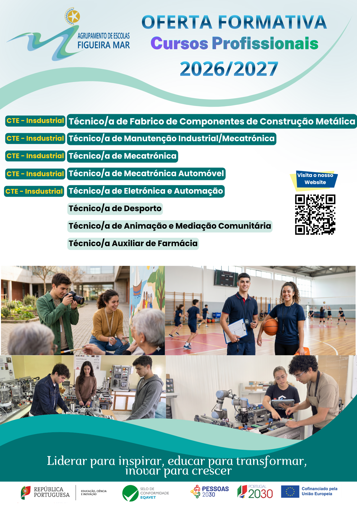 Pré-visualização flyer Cursos Profissionais