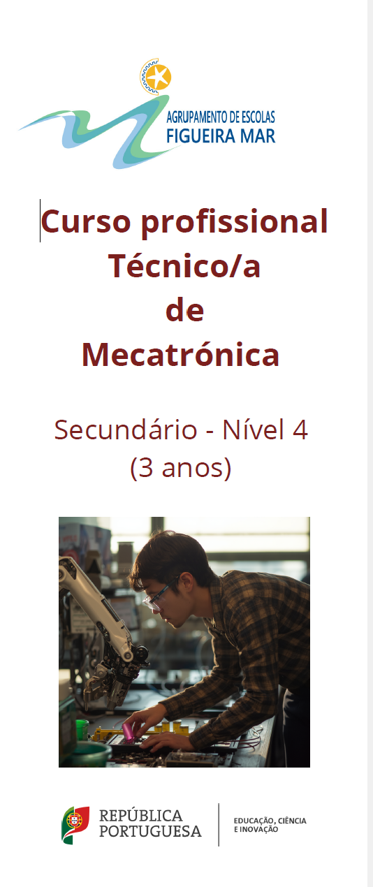 Pré-visualização Flyer Técnico/a de Mecatrónica