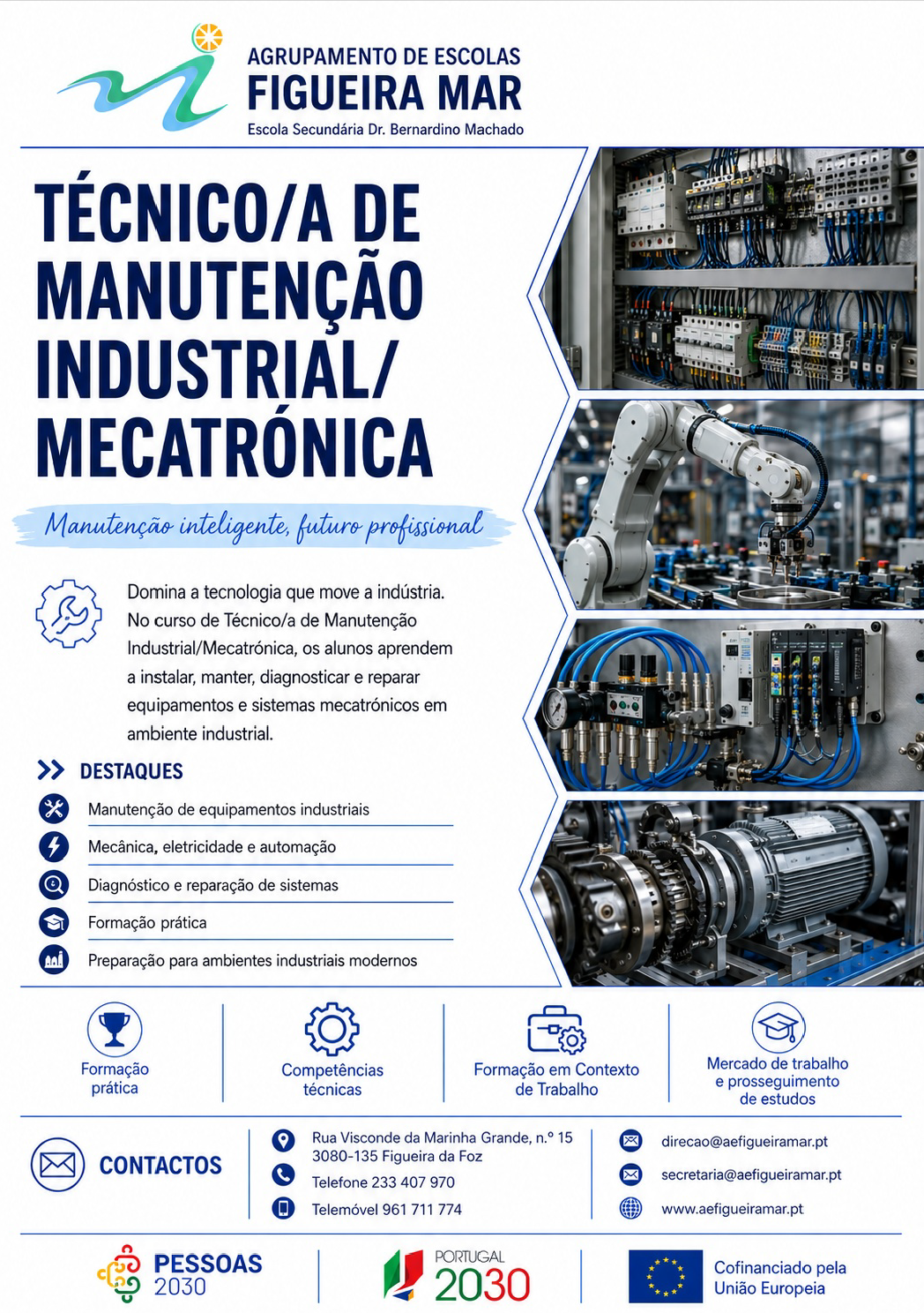 Pré-visualização Flyer Técnico/a de Manutenção Industrial / Mecatrónica