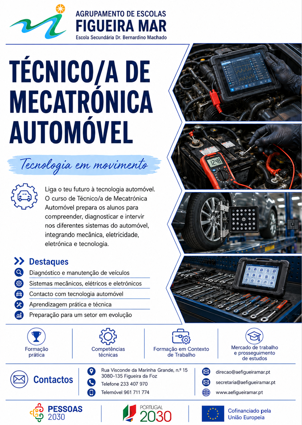 Pré-visualização Flyer Técnico/a de Mecatrónica Automóvel